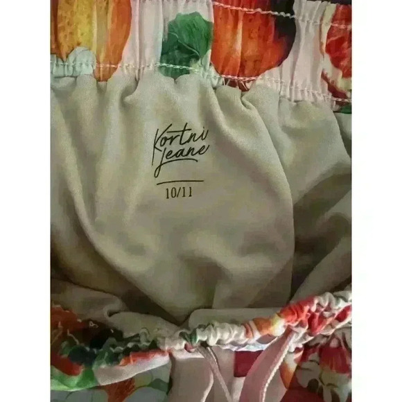 Kortni Jeane Boys Swim Trunks 10/11 Orange & Pink - Picture 3 of 3